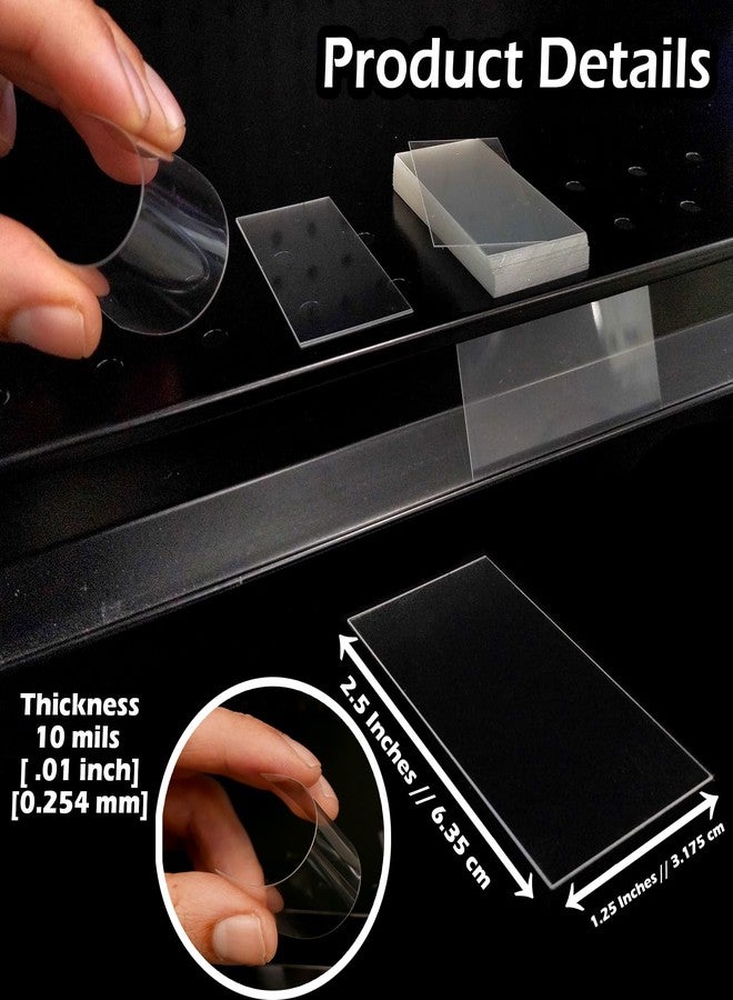 Store Fixtures Direct 1,000 Clear Plastic Tags, 2.5" x 1.25" Inch Shelving Insert Tag, Removeable Transparent Retail Price Label Holders for Gondola Shelf Channels or Data Ticket Channels - Image 4